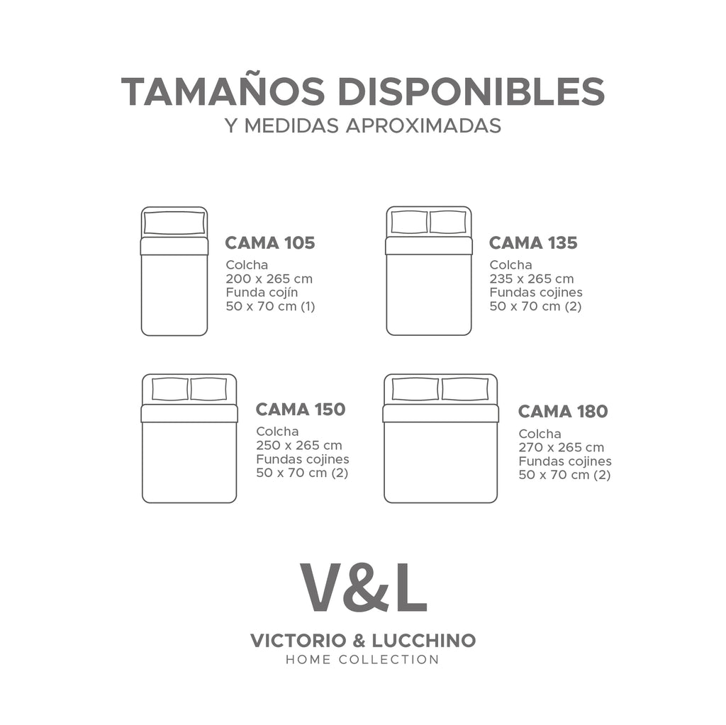 Victorio & Lucchino - Colcha Lavada con Tufting - Modelo Atenea - Blanco