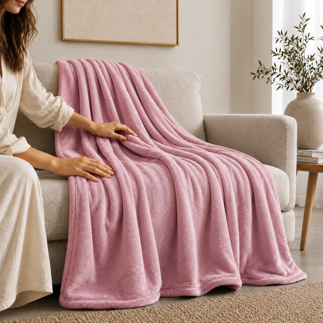Victorio & Lucchino - Manta Lisa Extra-Suave 350g - Rosa