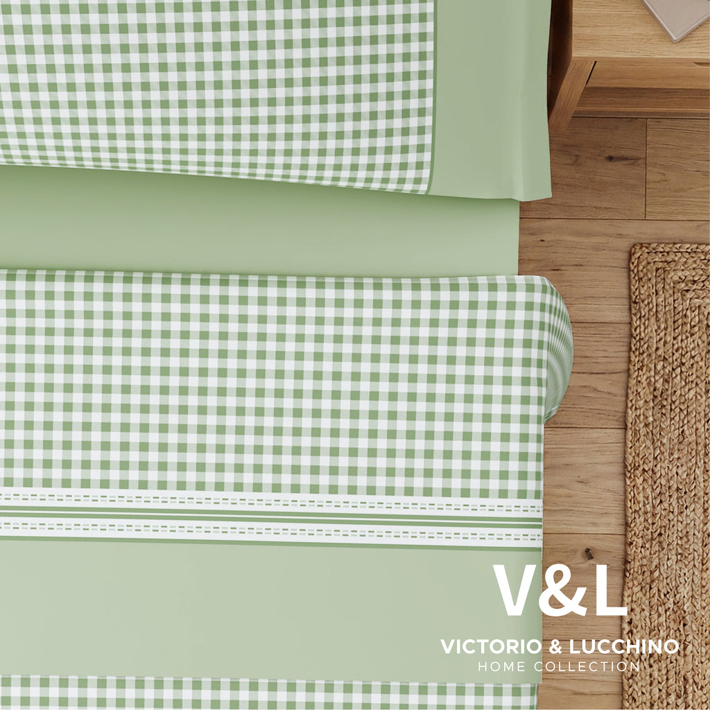 Victorio & Lucchino - Juego de Sábanas Estampadas Algodón/Poliéster - Vicky - Verde