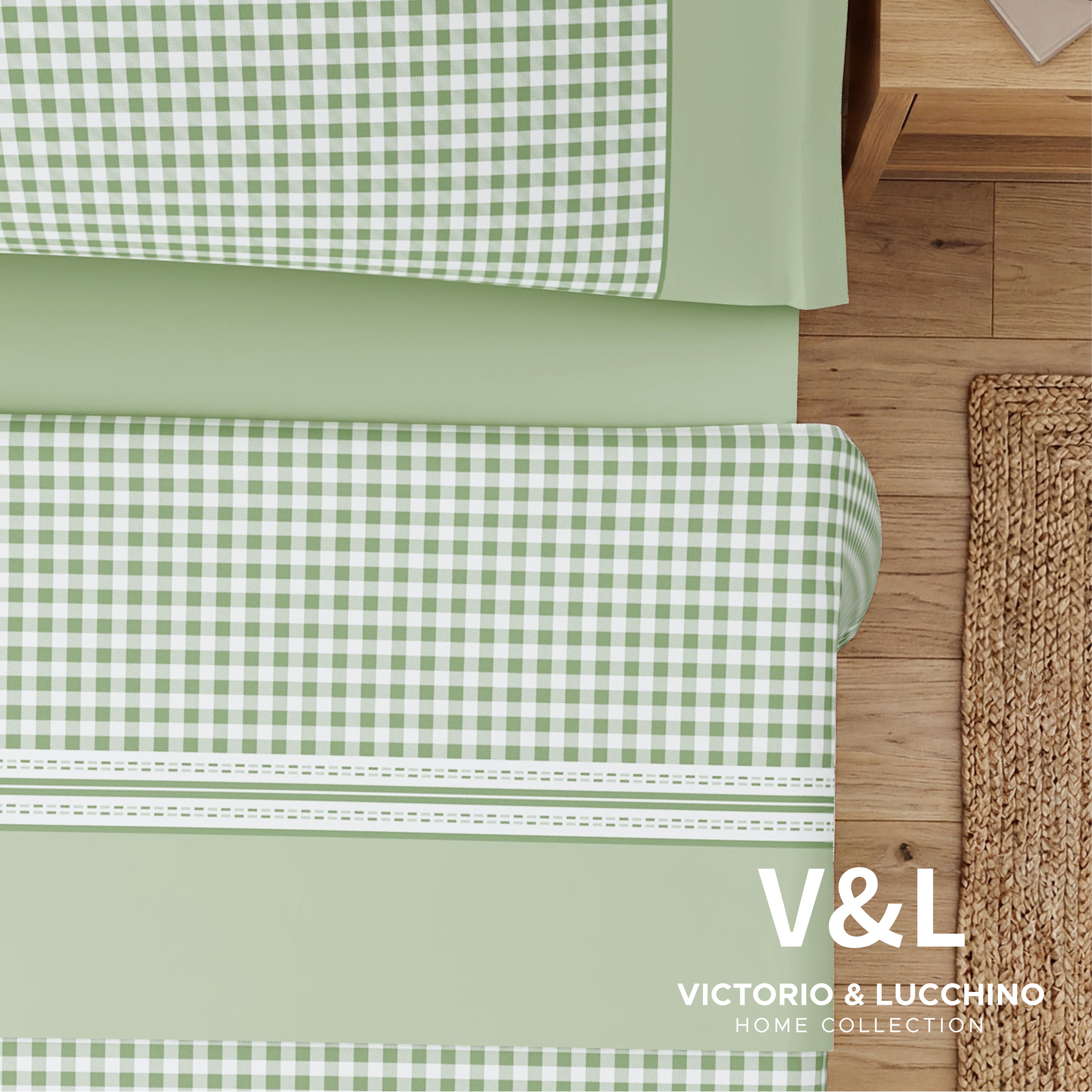 Victorio & Lucchino - Juego de Sábanas Estampadas Algodón/Poliéster - Vicky - Verde