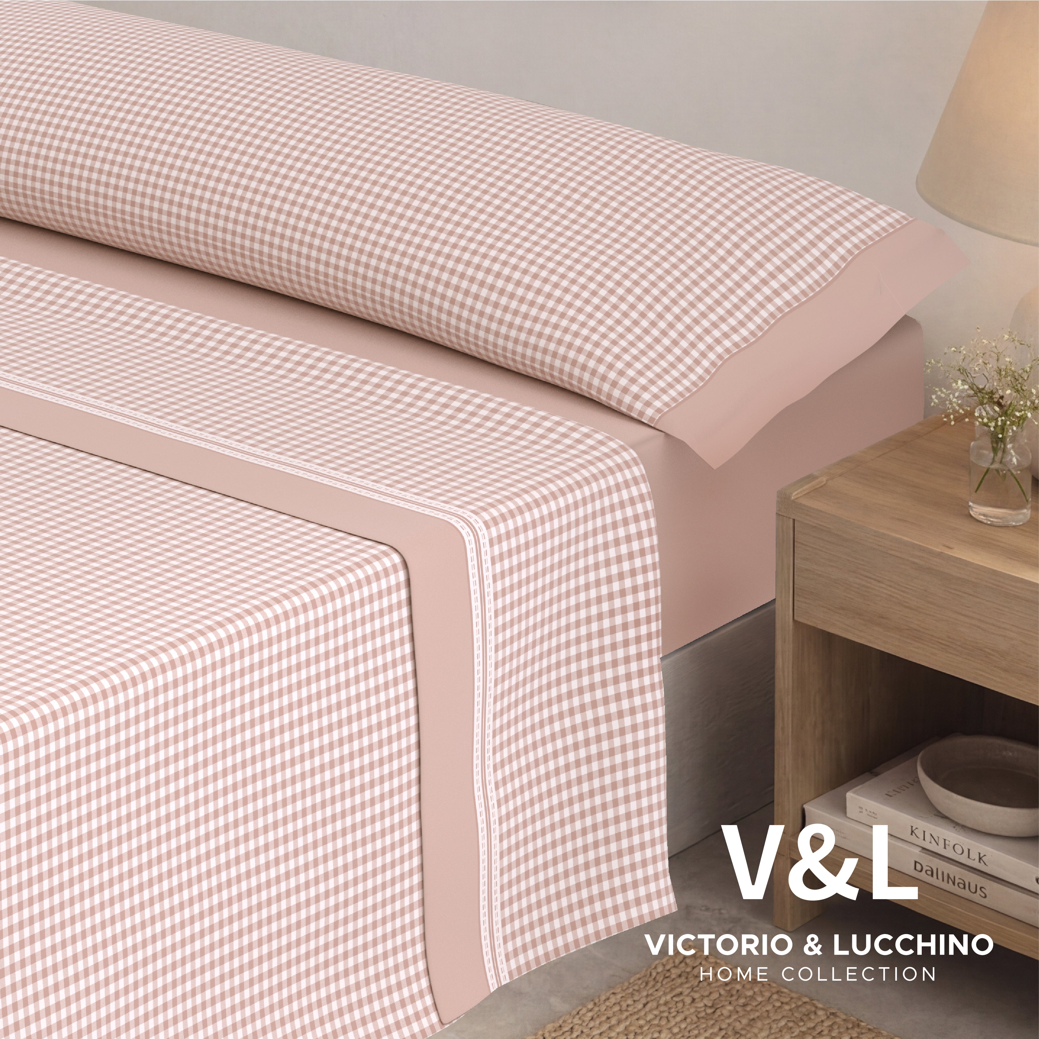 Victorio & Lucchino - Juego de Sábanas Estampadas Algodón/Poliéster - Vicky - Rosa