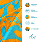 Toalla de Playa Liniva Home — 100% Algodón Egipcio 650gr | 90x175 cm | Modelo Tropical