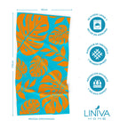 Toalla de Playa Liniva Home — 100% Algodón Egipcio 650gr | 90x175 cm | Modelo Tropical