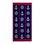 Toalla de Playa Liniva Home — 100% Algodón Egipcio 650gr | 90x175 cm | Modelo Anclas