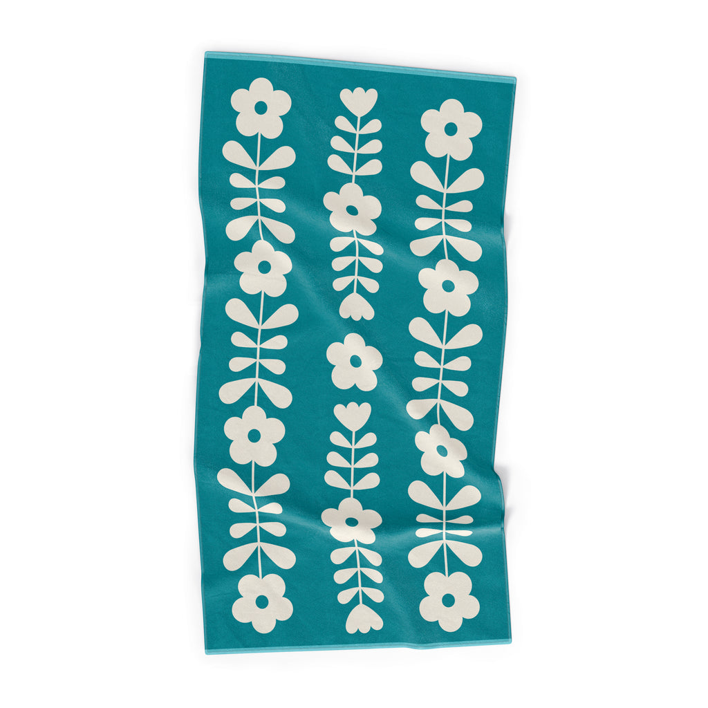 Toalla de Playa Liniva Home — 100% Algodón Egipcio 650gr | 90x175 cm | Modelo Flores