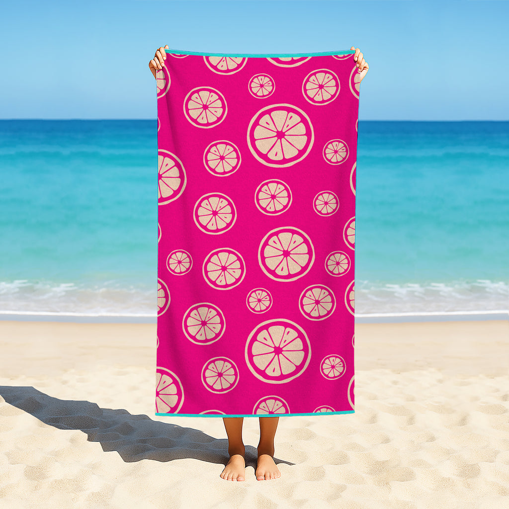 Toalla de Playa Liniva Home — 100% Algodón Egipcio 650gr | 90x175 cm | Modelo Pomelos