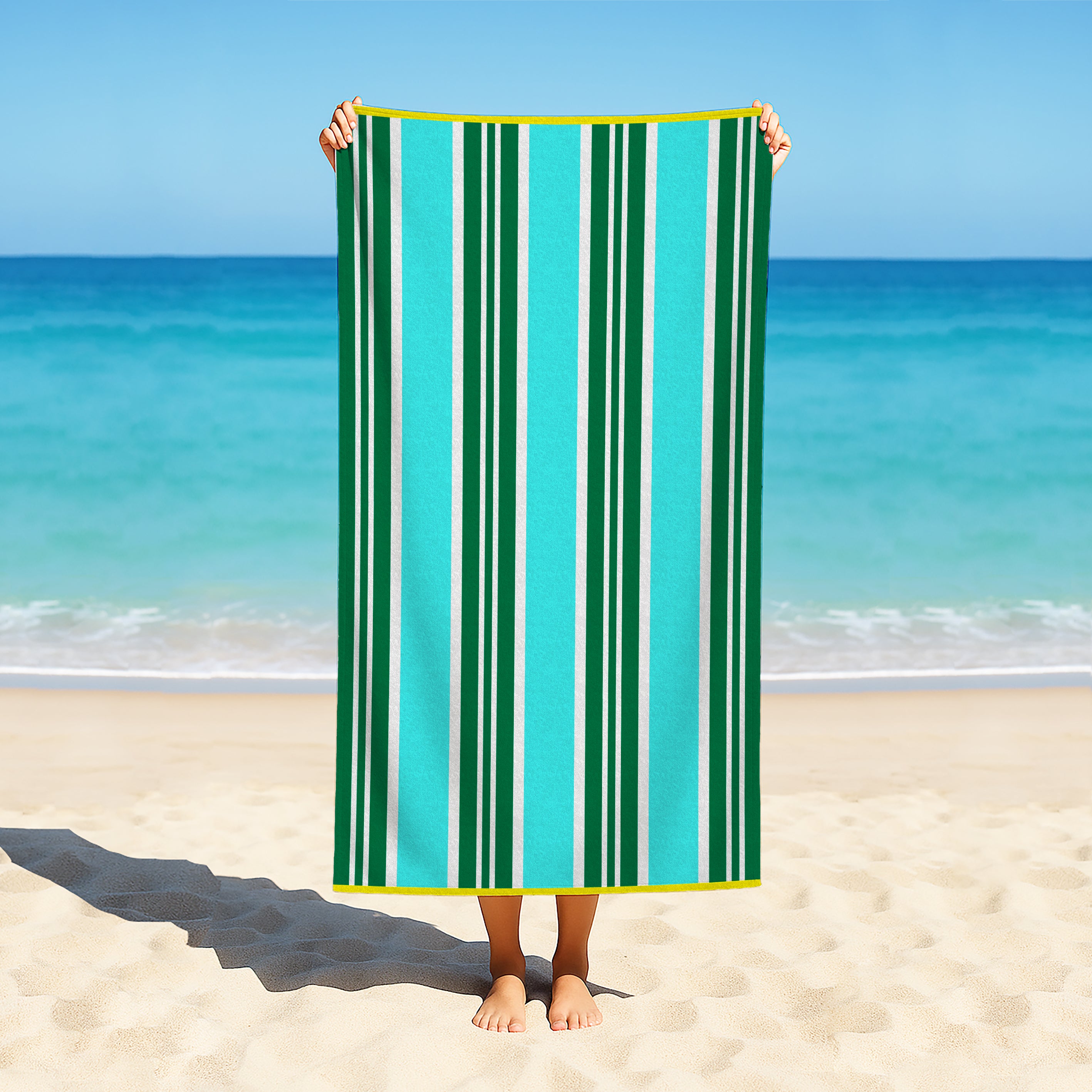 Toalla de Playa Liniva Home — 100% Algodón Egipcio 650gr | 90x175 cm | Modelo Rayas