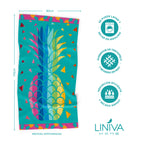Toalla de Playa Liniva Home — 100% Algodón Egipcio 650gr | 90x175 cm | Modelo Piña