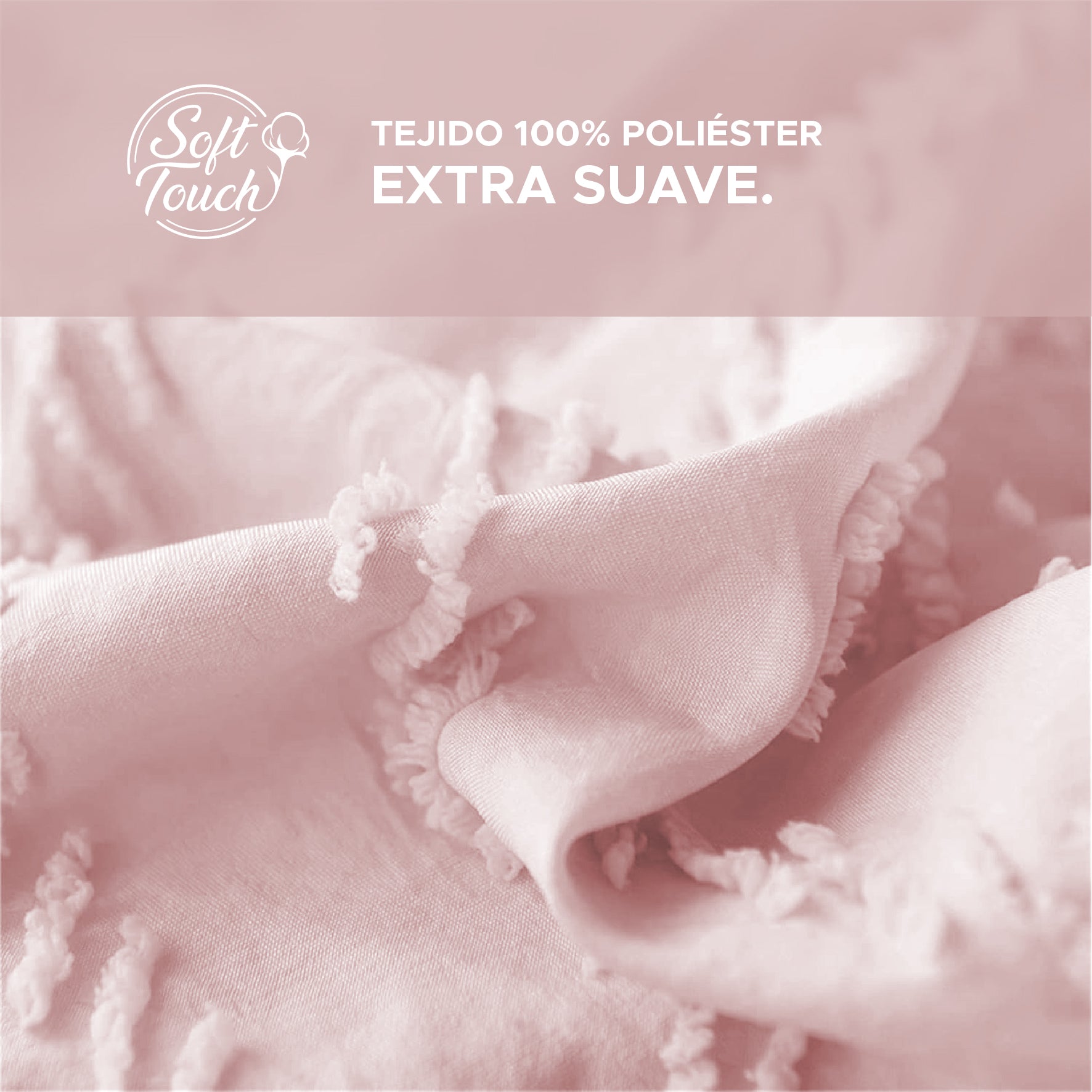 Victorio & Lucchino - Colcha Lavada con Tufting - Modelo Atenea - Rosa