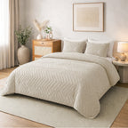 Victorio & Lucchino - Colcha Lavada con Tufting - Modelo Atenea - Beige