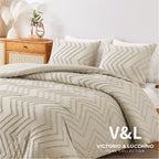 Victorio & Lucchino - Colcha Lavada con Tufting - Modelo Atenea - Beige