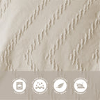 Victorio & Lucchino - Colcha Lavada con Tufting - Modelo Atenea - Beige