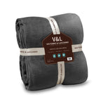 Victorio & Lucchino - Manta Lisa Extra-Suave 350g - Gris Oscuro