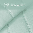 Victorio & Lucchino – Colcha Lavada Termosellada con Volante - Modelo Lorena - Aqua