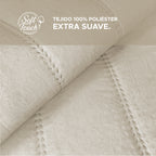 Victorio & Lucchino – Colcha Lavada Termosellada con Volante - Modelo Lorena - Beige