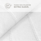 Victorio & Lucchino – Colcha Lavada Termosellada con Volante - Modelo Lorena - Blanco