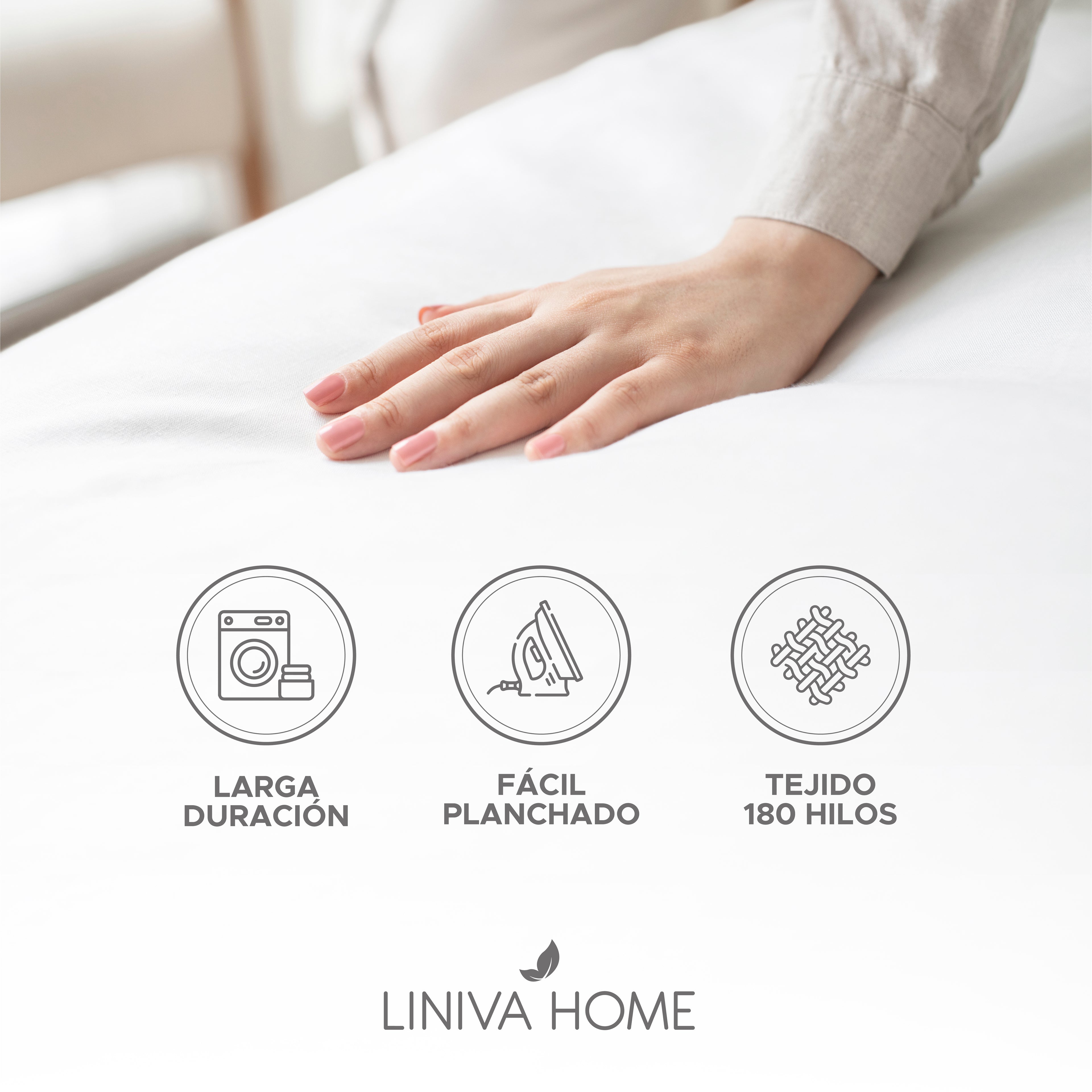 Liniva Home - Juego de Sábanas de Hostelería - 100% Algodón