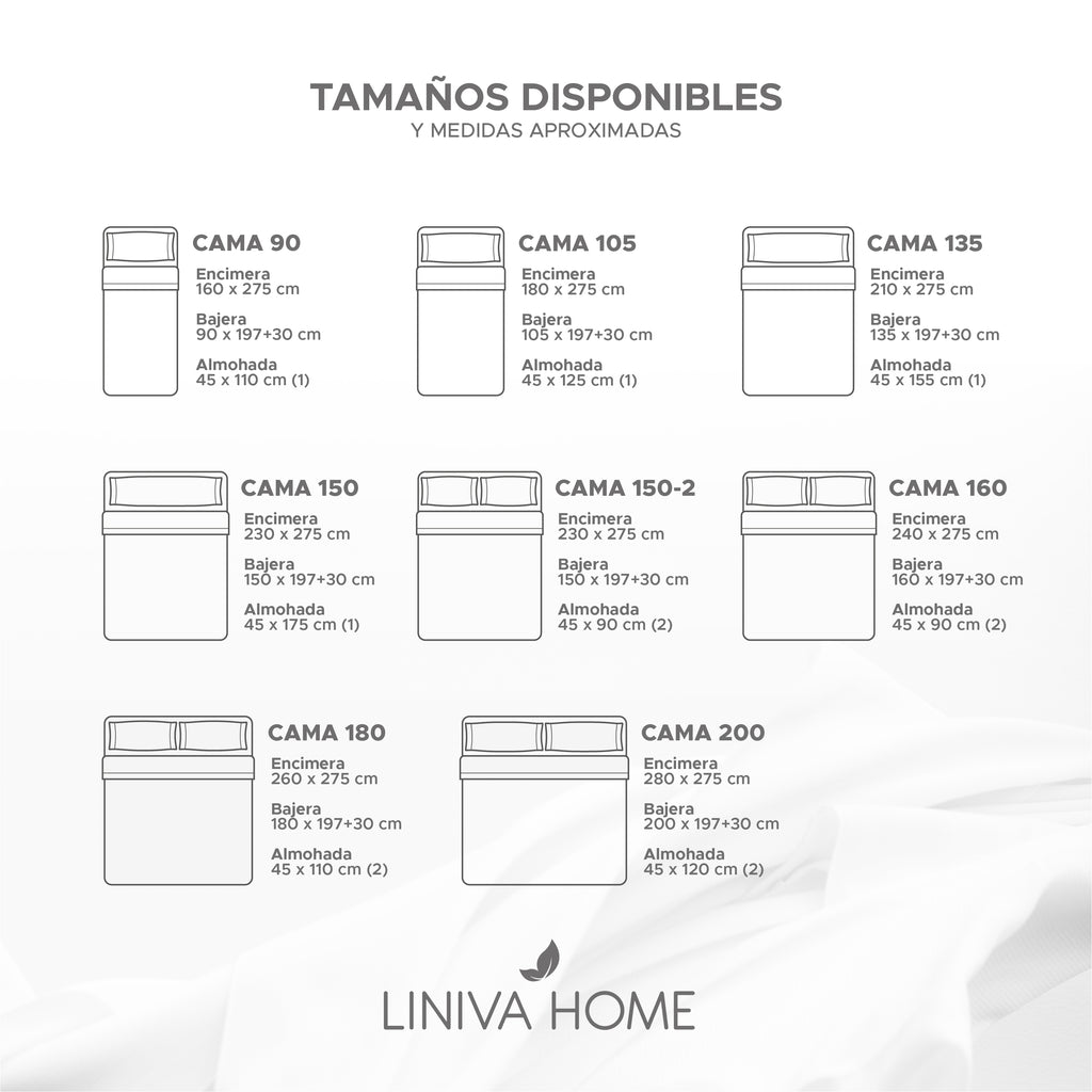 Liniva Home - Juego de Sábanas de Hostelería - 100% Algodón